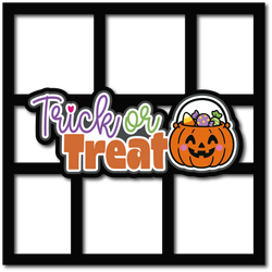Trick or Treat - 6 Frames - Scrapbook Page Layered Overlay Kit
