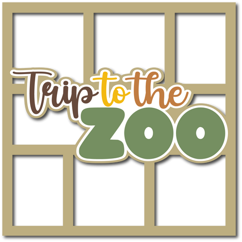 Trip to the Zoo - Layered Overlay - Digital Cut File - SVG - INSTANT DOWNLOAD