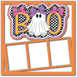 Boo - 3 Frames - Scrapbook Page Layered Overlay Kit