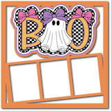 Boo - 3 Frames - Scrapbook Page Layered Overlay Kit