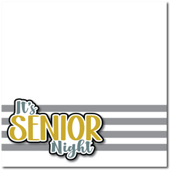 It's Senior Night - Printed Premade Scrapbook Page 12x12 Layout