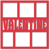 Valentine - 6 Frames - Scrapbook Page Overlay - Choose a Color
