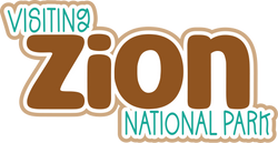Visiting Zion National Park - Scrapbook Page Title Sticker
