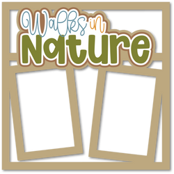 Walks in Nature - 2 Frames - Scrapbook Page Layered Overlay Kit