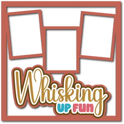 Whisking Up Fun - 3 Frames - Scrapbook Page Layered Overlay Kit