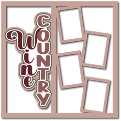 Wine Country - 4 Frames - Scrapbook Page Layered Overlay Kit