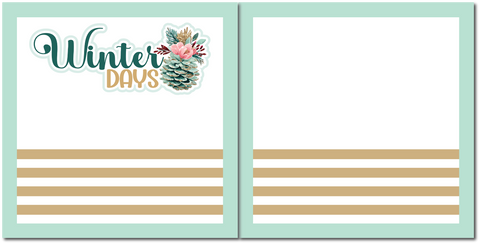 Winter Days - Scrapbook Double Page Kit