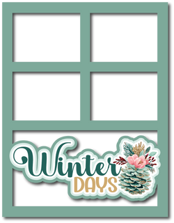 Winter Days - Scrapbook Page Layered Overlay Kit - 8.5 x 11