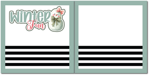 Winter Fun - Scrapbook Double Page Kit