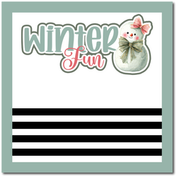 Winter Fun - Scrapbook Single Page Kit