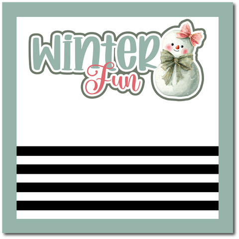 Winter Fun - Scrapbook Single Page Kit