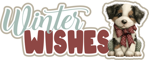 Winter Wishes - Scrapbook Page Title Sticker