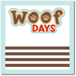 Woof Days - Red - Scrapbook Single Page Kit
