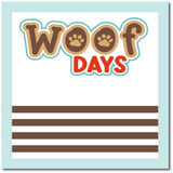 Woof Days - Red - Scrapbook Single Page Kit