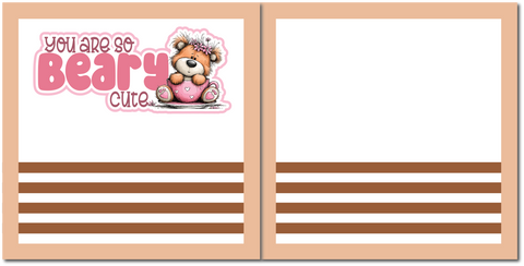 You are So Beary Cute - Scrapbook Double Page Kit