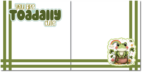 You are Toadally Cute - Scrapbook Double Page Kit