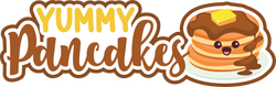Yummy Pancakes - Scrapbook Page Title Die Cut