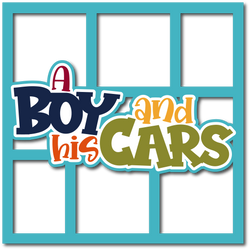 A Boy and His Cars - Layered Overlay - Digital Cut File - SVG - INSTANT DOWNLOAD