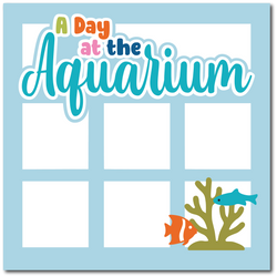 A Day at the Aquarium - Printed Premade Scrapbook Page 12x12 Layout