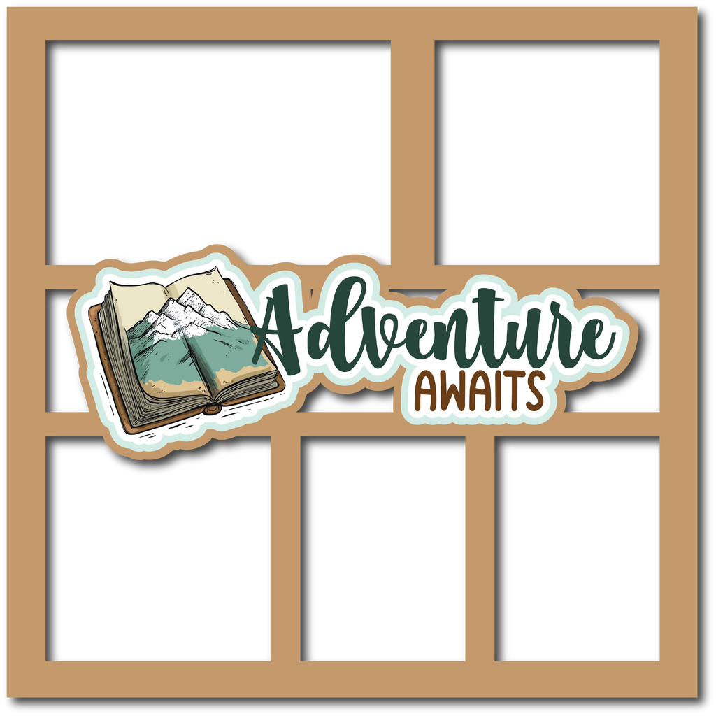 Overlay Frame Adventure Adventure Awaits - 5 Frames - Scrapbook Page Layered Overlay Kit ...