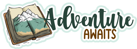 Adventure Awaits - Scrapbook Page Title Sticker