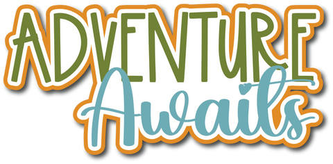 Adventure Awaits - Scrapbook Page Title Sticker