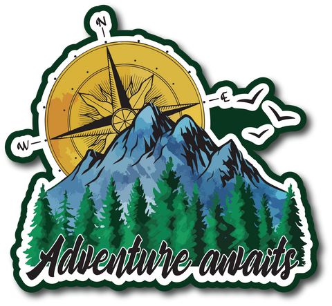 Adventure Awaits - Scrapbook Page Title Sticker