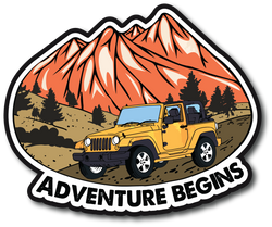 Adventure Begins - Scrapbook Page Title Sticker