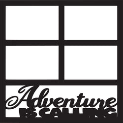 Adventure is Calling  - 4 Frames - Scrapbook Page Overlay