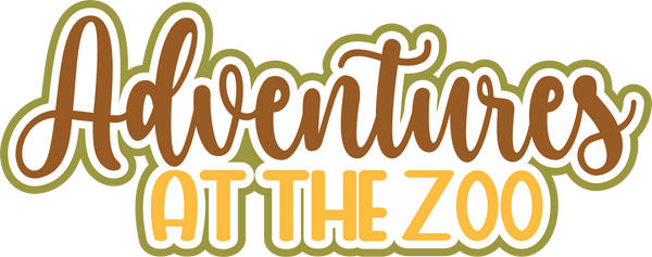 Adventures at the Zoo - Scrapbook Page Title Sticker