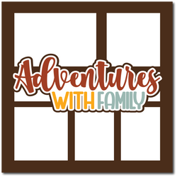 Adventures with Family - Printed Premade Scrapbook Page 12x12 Layout