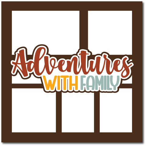 Adventures with Family - Printed Premade Scrapbook Page 12x12 Layout