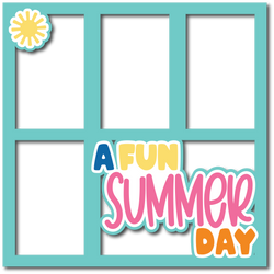 A Fun Summer Day - 4 Frames - Layered Overlay - Digital Cut File - SVG - INSTANT DOWNLOAD