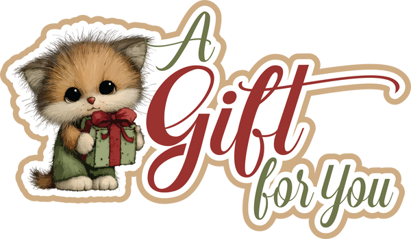 A Gift for You - Scrapbook Page Title Die Cut