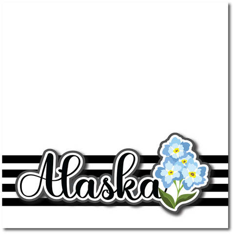 Alaska - Printed Premade Scrapbook Page 12x12 Layout