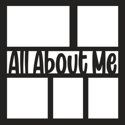 All About Me - 5 Frames - Scrapbook Page Overlay