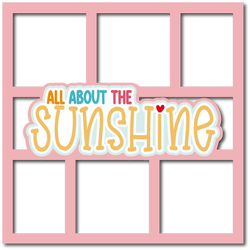 All About the Sunshine - 6 Frames - Scrapbook Page Layered Overlay Kit