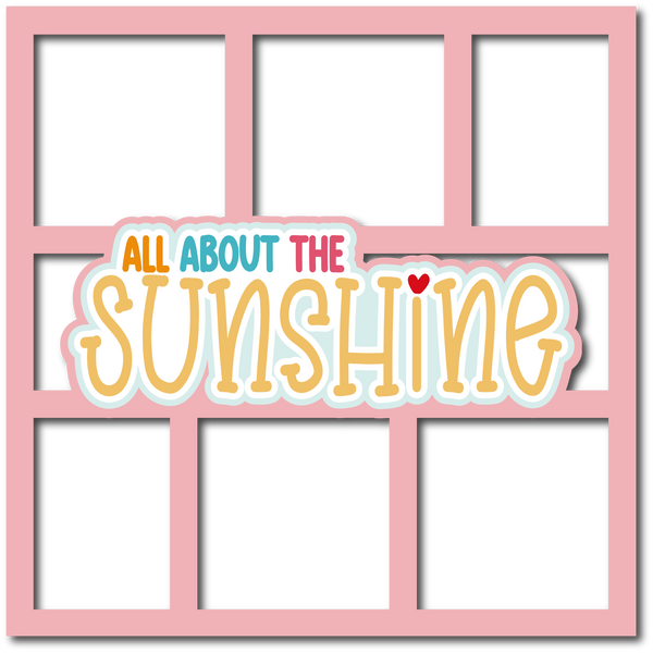All About the Sunshine - 6 Frames - Scrapbook Page Layered Overlay Kit