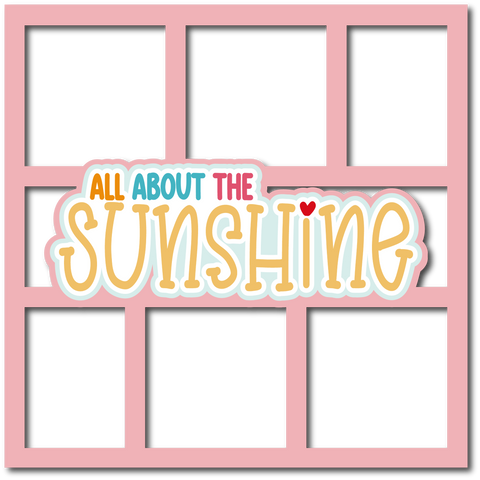 All About the Sunshine - 6 Frames - Scrapbook Page Layered Overlay Kit