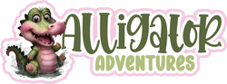 Alligator Adventures - Scrapbook Page Title Sticker