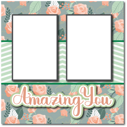 Amazing You  - Printed Premade Scrapbook Page 12x12 Layout