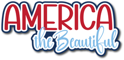 America the Beautiful - Scrapbook Page Title Die Cut