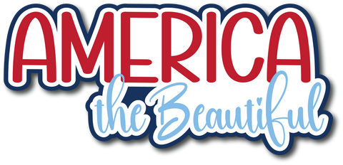 America the Beautiful - Scrapbook Page Title Sticker