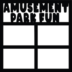 Amusement Park Fun - 4 Frames - Scrapbook Page Overlay Die Cut - Choose a Color