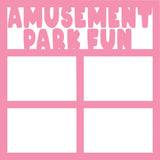 Amusement Park Fun - 4 Frames - Scrapbook Page Overlay Die Cut - Choose a Color