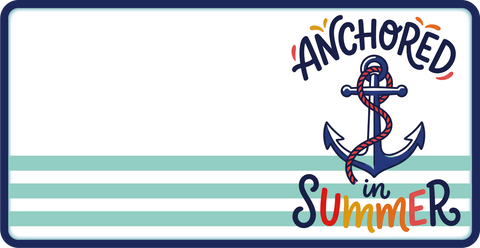 Anchored in Summer - Scrapbook Page Title Die Cut