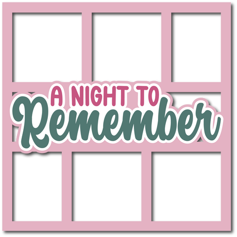 A Night to Remember - 6 Frames - Scrapbook Page Layered Overlay Kit