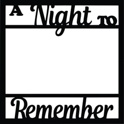 A Night to Remember - Scrapbook Page Overlay Die Cut - Choose a Color