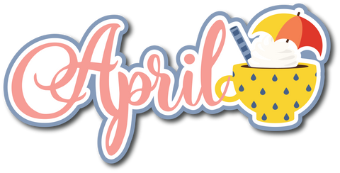 April - Scrapbook Page Title Sticker