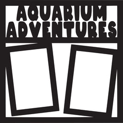 Aquarium Adventures - 2 Veritcal Frames - Scrapbook Page Overlay